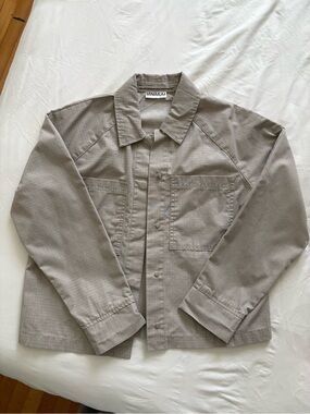 Minimum Men's Taupe Button-Front Shirt Jacket